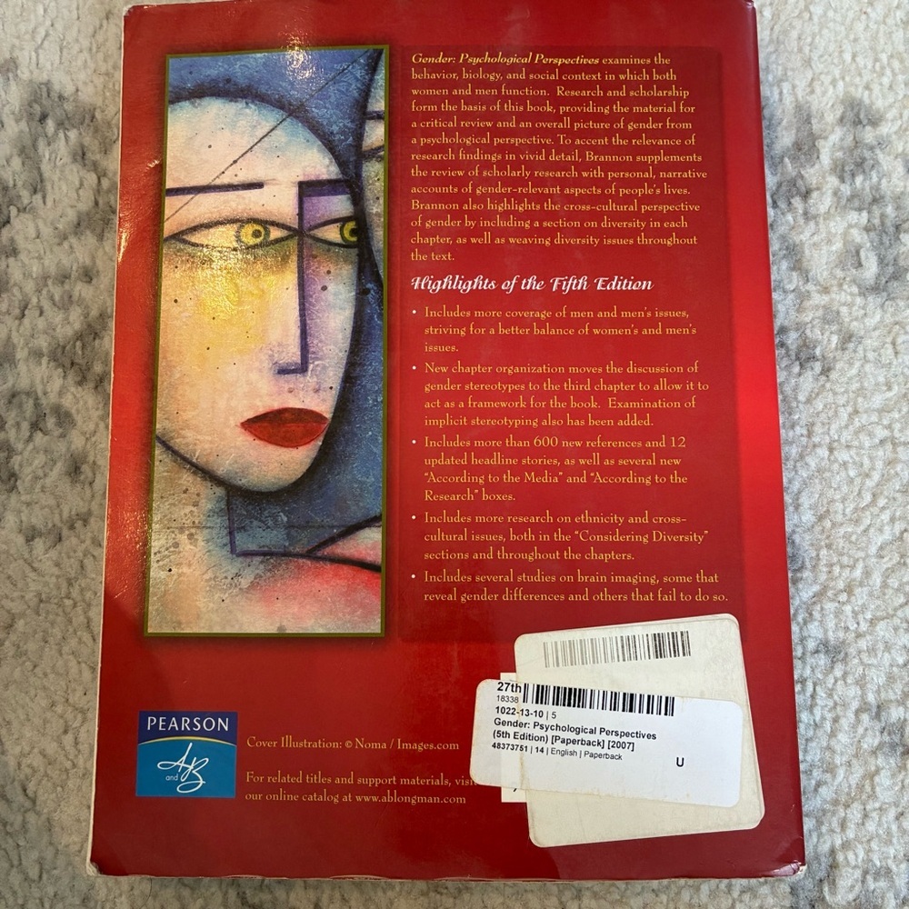 Gender Psychological Perspective 5th edition - Picture 8 of 8